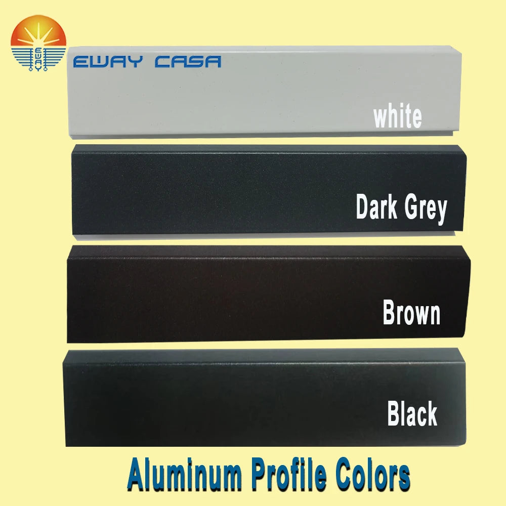 All-in-One Solar Motorized Skylight Shades Profile Color Options