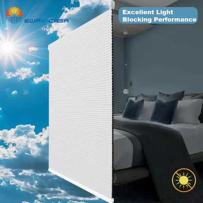 Dual Motor Smart Honeycomb Shades | Day & Night Light Control Blackout Effect