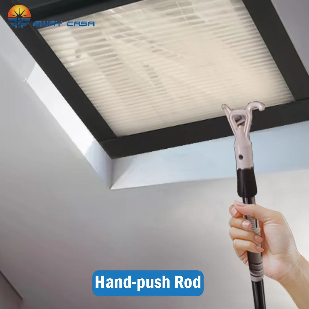 SkylightBlinds Mosquito Nets Double Cellular Blackout Blinds Honeycomb Hand-push Rod
