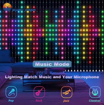 Smart_LED_Curtain_DIY_Light_Multiple_presets music mode