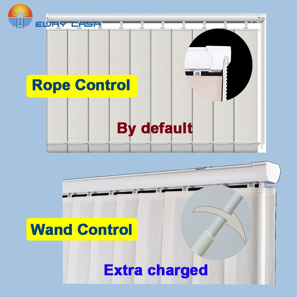 Vertical Window Blinds cord rope and wand control