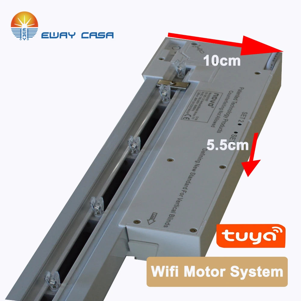 Vertical Window Blinds, motorized track sizes