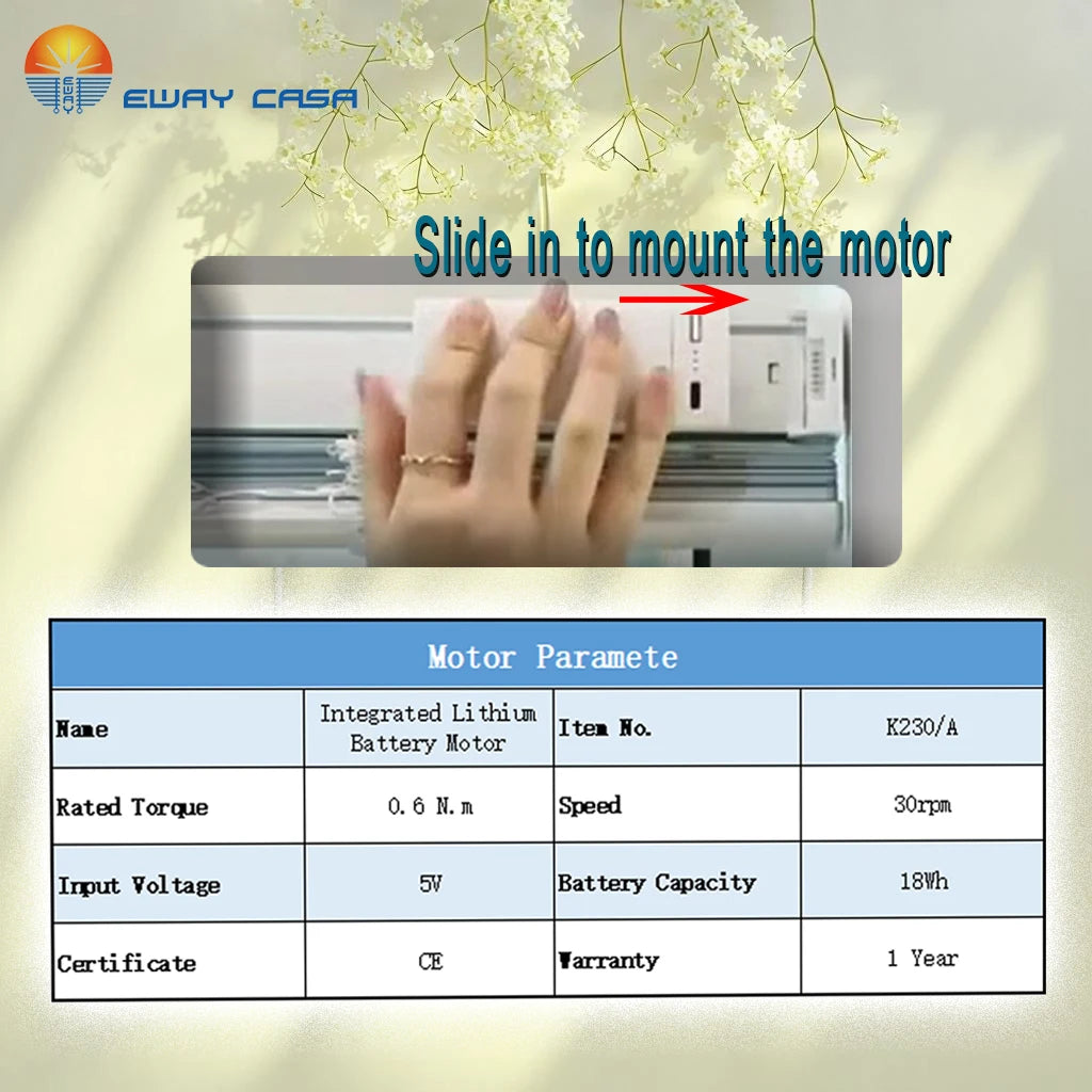 battery powered motor cellular shade25mm