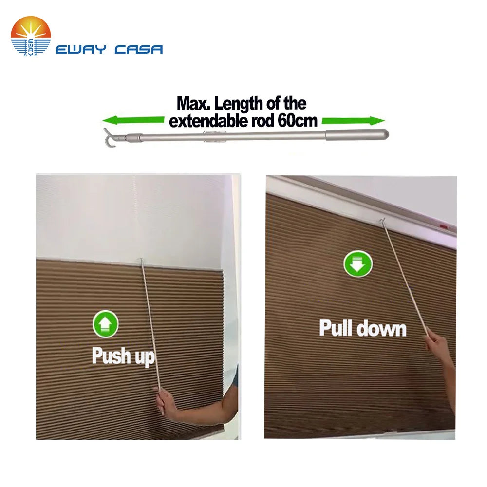 cordless day night cellular shades pull rod