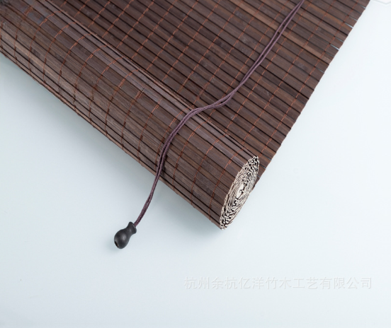 double layer bamboo blind brown color