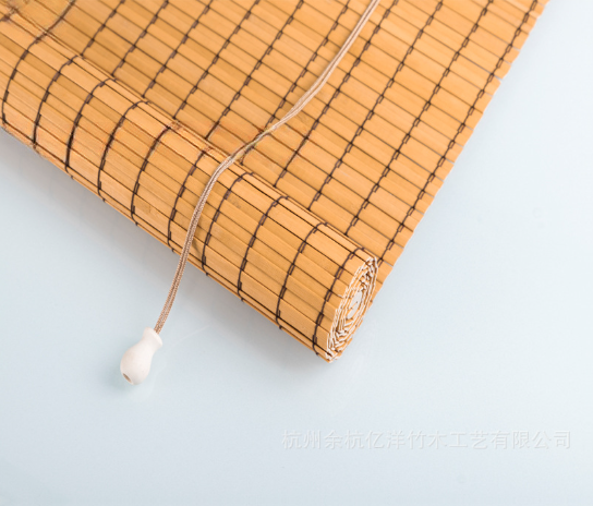 double layer bamboo blind carbonized color