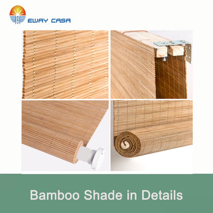 Electric Bamboo Shades for Window Smart Bamboo Blinds For Patio bamboo Curtains No. MBB_CY