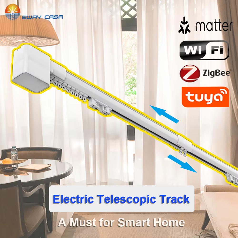 Matter Thread Electric Smart Telescopic Tracks for Curtains Extendable Track Wifi Curtian Motor Smart Home Life MCT-EXT MINI