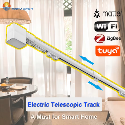 Matter Thread Electric Smart Telescopic Tracks for Curtains Extendable Track Wifi Curtian Motor Smart Home Life MCT-EXT MINI