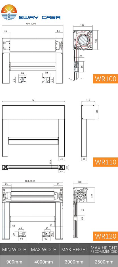 hand push zip track roller blind structures
