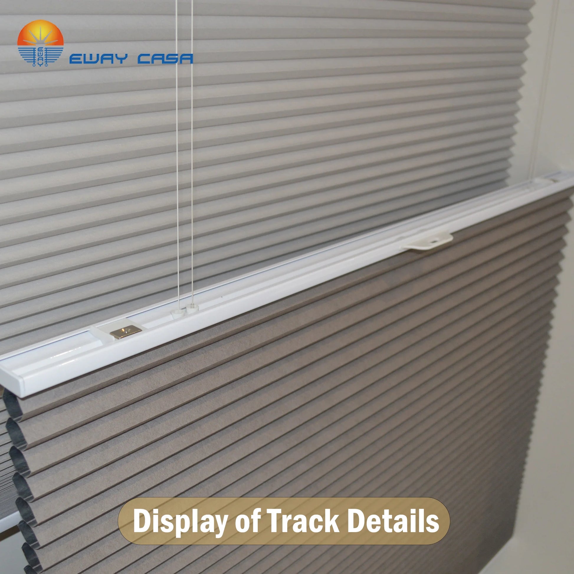 honeycombblind no drilling bottom up top down maintop down bottom up Cordless Cellular Shade Display of Track Detalis