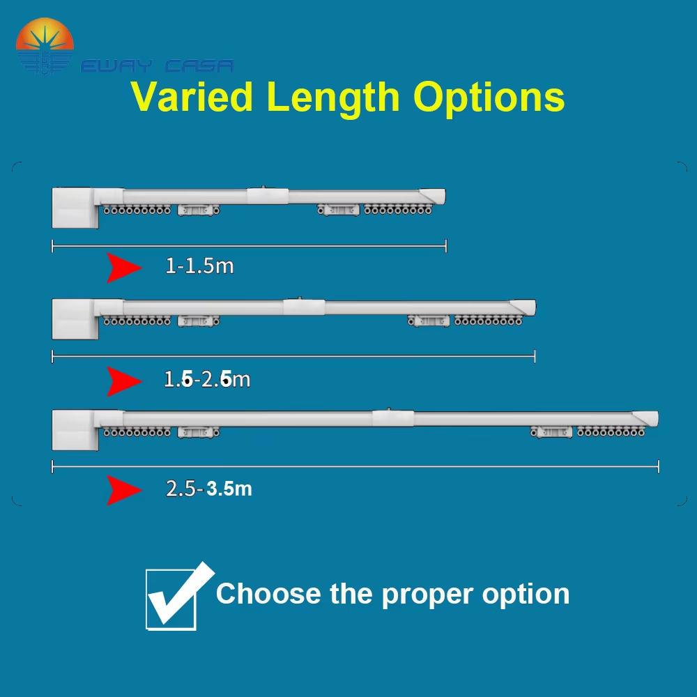 Matter Thread Electric Smart Telescopic Tracks for Curtains Extendable Track Wifi Curtian Motor Smart Home Life MCT-EXT MINI