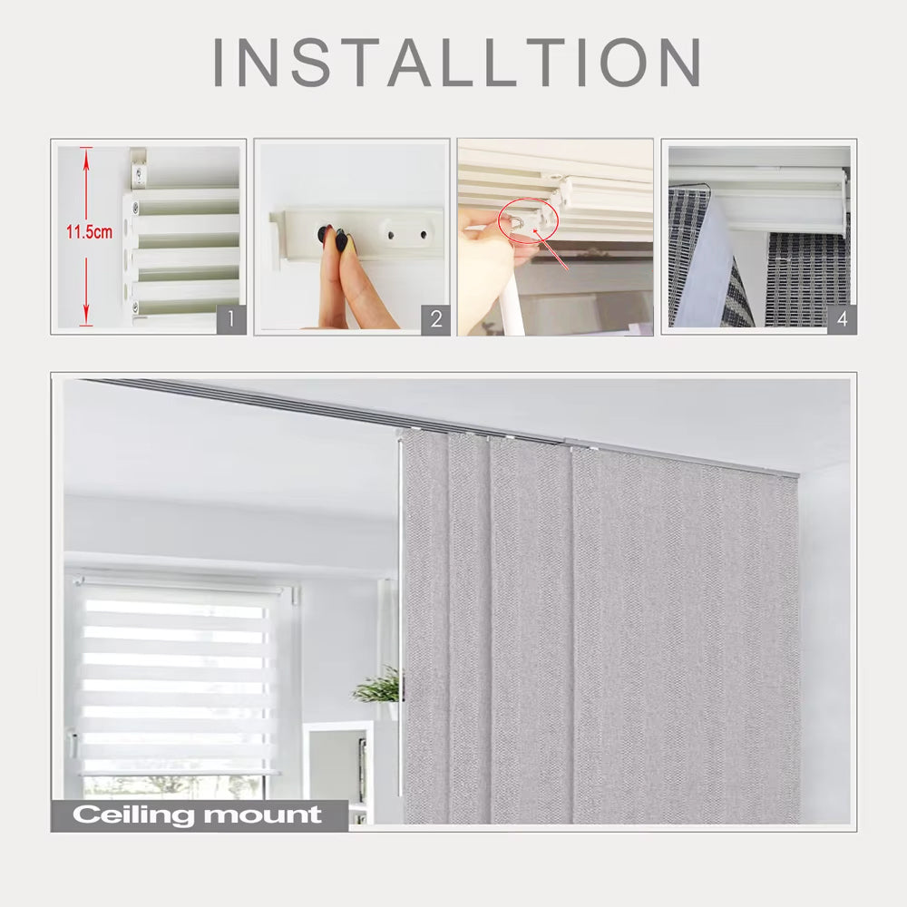 sliding panel shades, installation