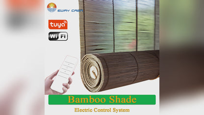 Electric Bamboo Shades for Window Smart Bamboo Blinds For Patio bamboo Curtains No. MBB_CY