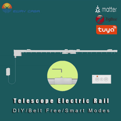smart electric telescopic curtain track mini presentation video
