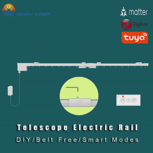 smart electric telescopic curtain track mini presentation video