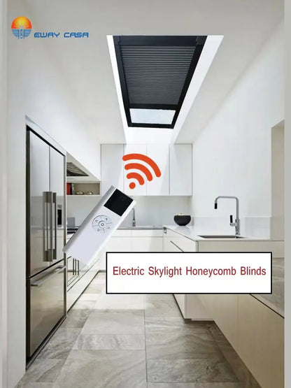 Skylight cellular blinds remote control kitchen