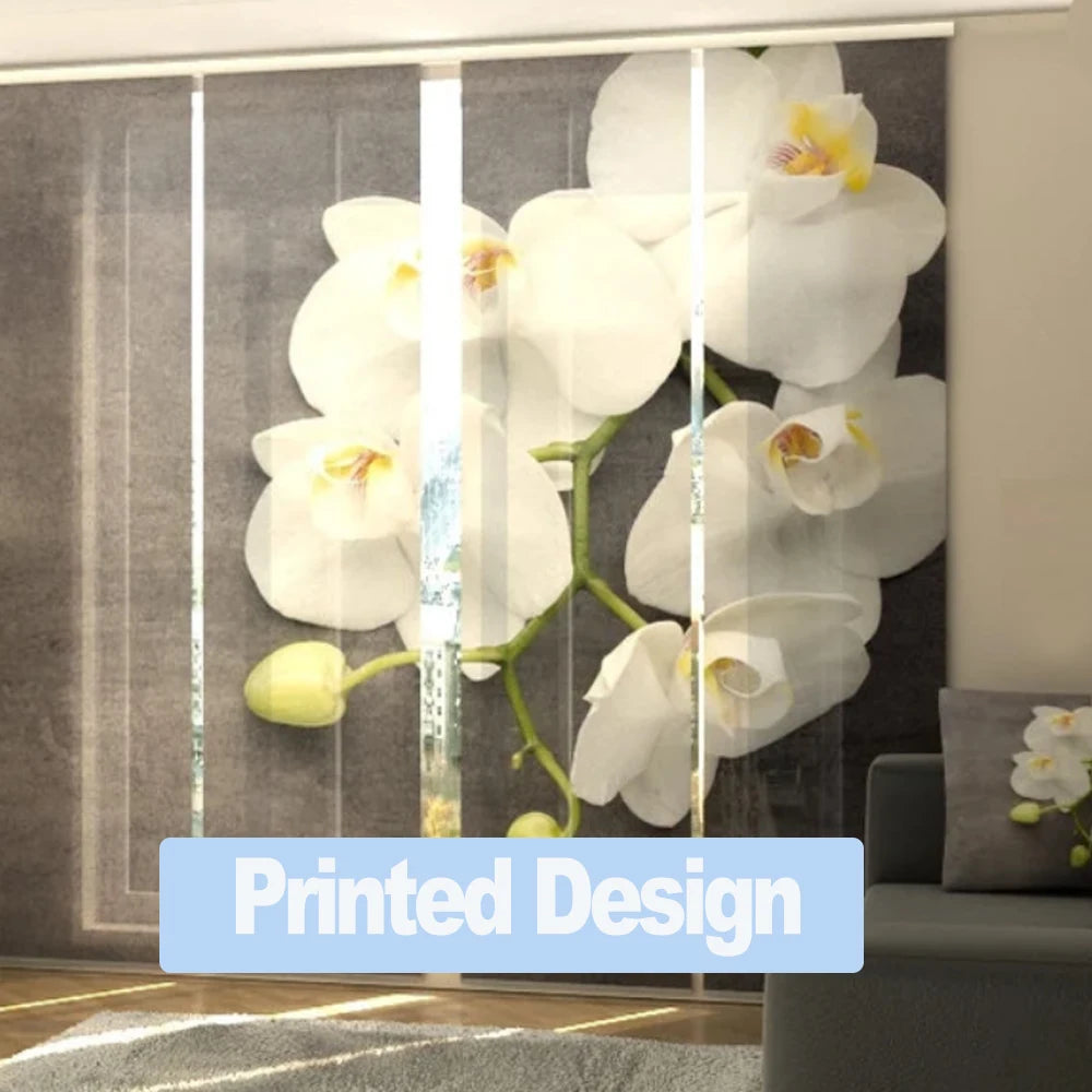 sliding panel shades, design print