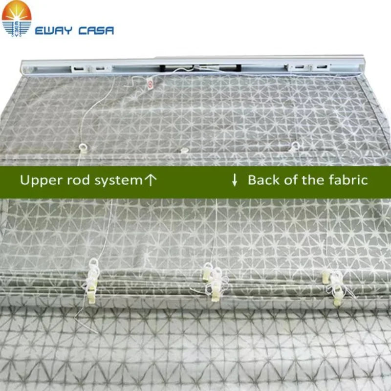 smart tracks for roman blinds back view