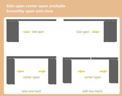 Vertical Window Blinds, side open, center open